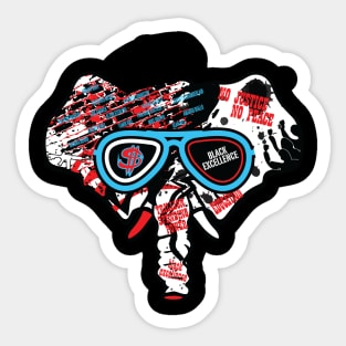 Black Excellence Lee The Elephant Sticker